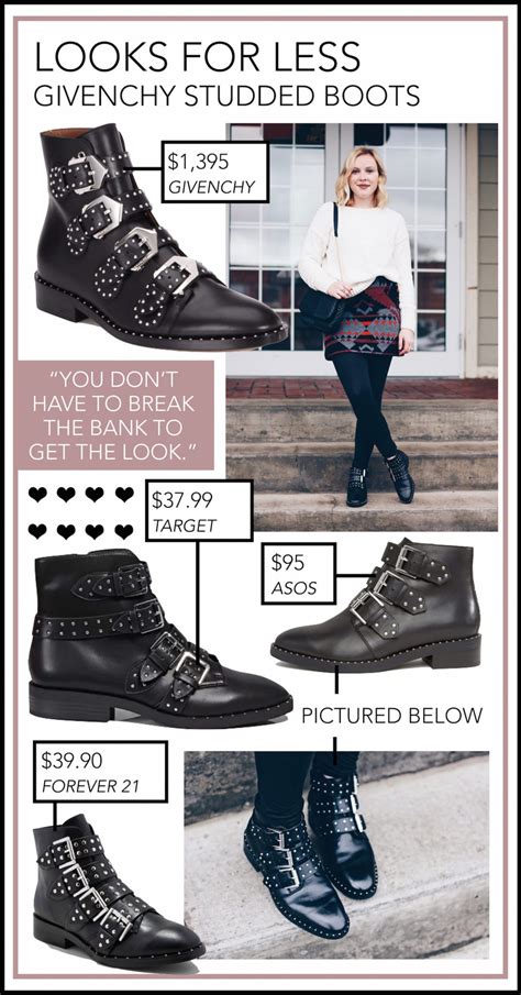 givenchy studded boots look alike|Affordable Givenchy Studded Boots Look.